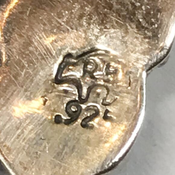 Running Bear Trading Sterling Silver Turquoise Sawtooth Bezel Feather Earrings - Picture 2 of 12